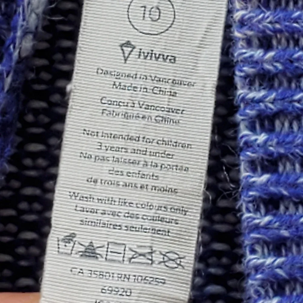 Ivivva Sweater Girls 10 Purple Wrap Cardigan Knitted‎ Open Front Outdoor Casual